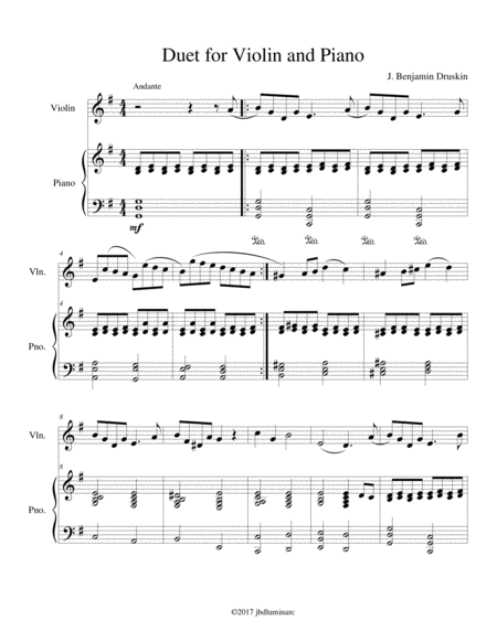 Free Sheet Music Duet For Violin And Piano