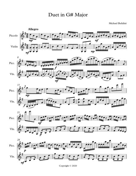 Duet In G Major Sheet Music