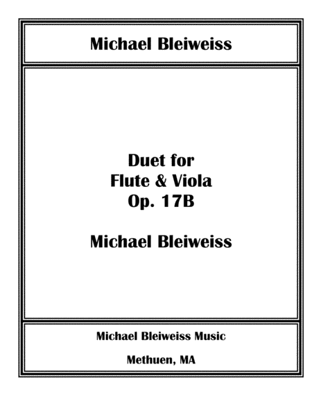 Free Sheet Music Duet Op 17b For Flute And Viola