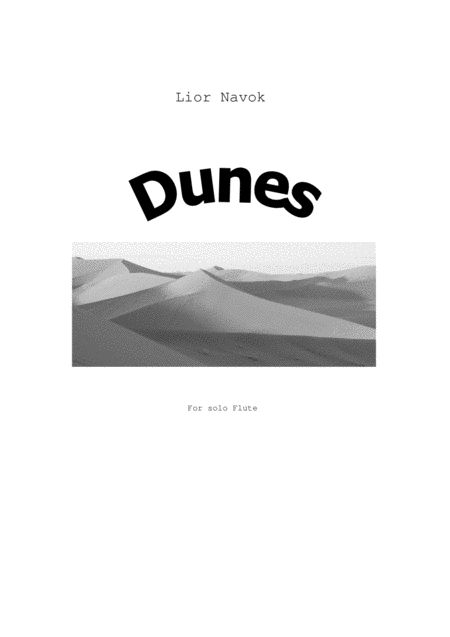 Free Sheet Music Dunes For Unaccompanied Flute