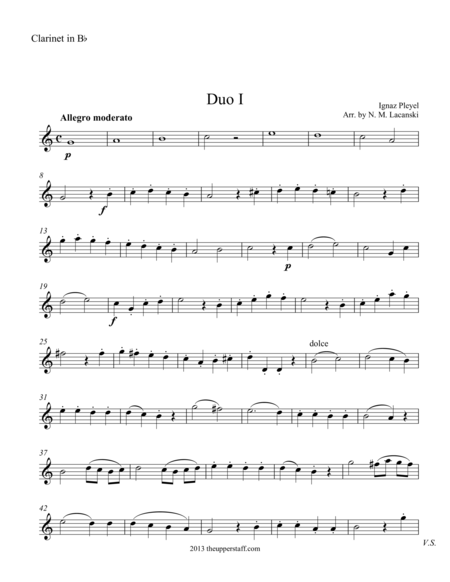 Free Sheet Music Duo 1 For Clarinet And Piano