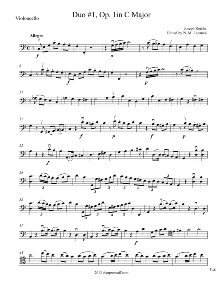 Free Sheet Music Duo 1 Op 1 Movement 1 In C Major