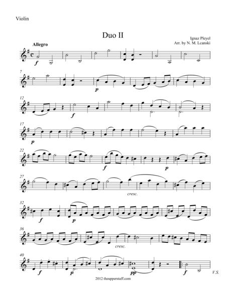 Free Sheet Music Duo 2 For Violin And Piano