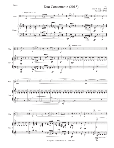 Duo Concertante 2018 Piano Part Sheet Music