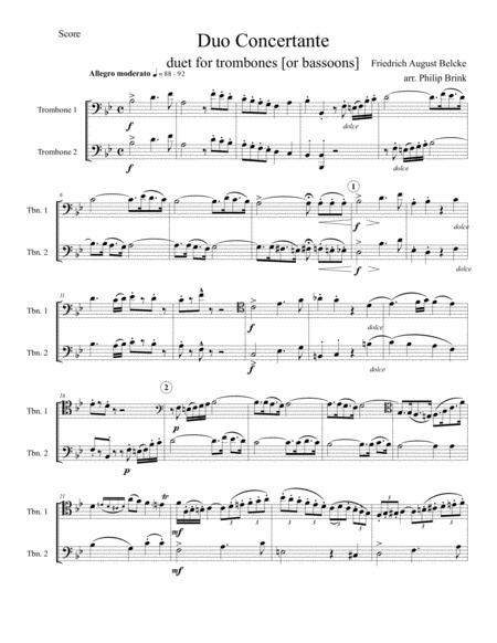 Duo Concertante By Belcke Op 55 Sheet Music