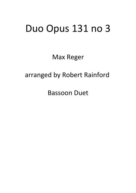 Duo Opus 131 No 3 Sheet Music