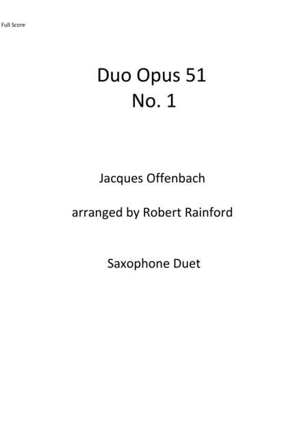 Duo Opus 51 No 1 Sheet Music