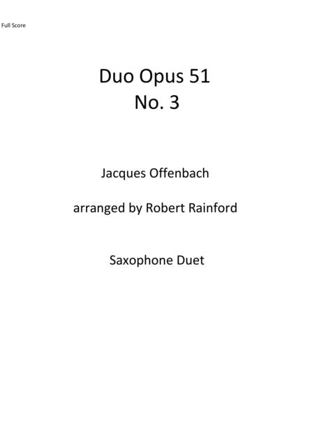 Duo Opus 51 No 3 Sheet Music