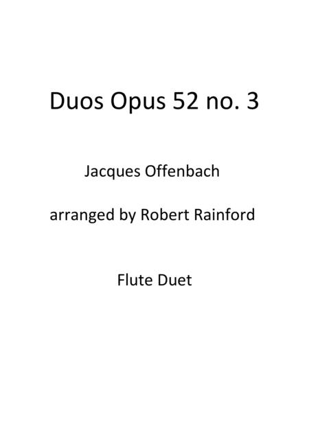 Duos Op 52 No 3 Sheet Music