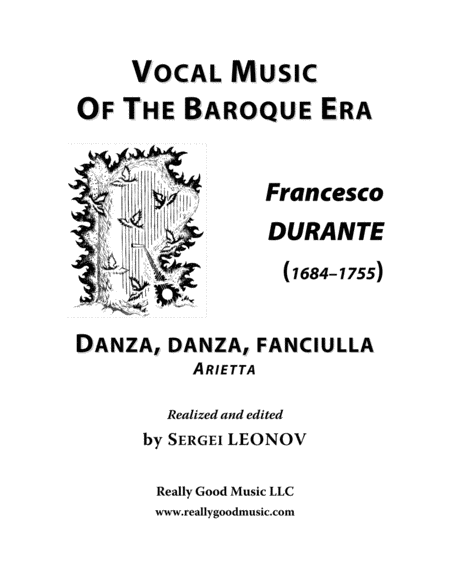 Durante Francesco Danza Danza Fanciulla Aria Arranged For Voice And Piano B Minor Sheet Music