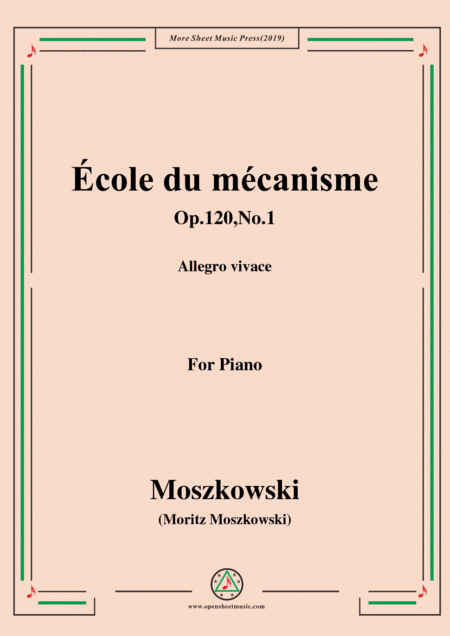 Duvernoy Cole Du Mcanisme Op 120 No 1 For Piano Sheet Music