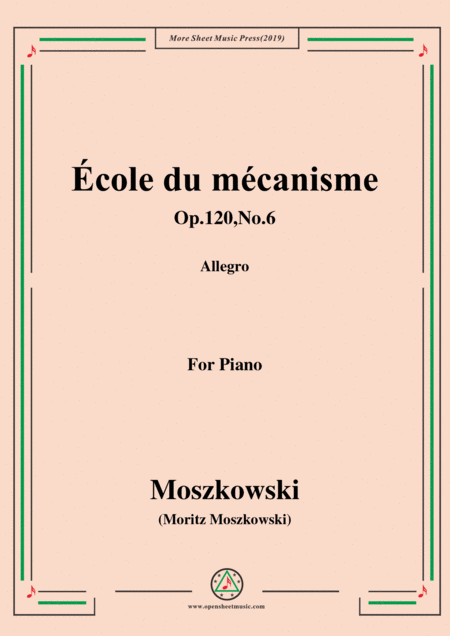 Duvernoy Cole Du Mcanisme Op 120 No 6 For Piano Sheet Music