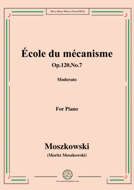 Duvernoy Cole Du Mcanisme Op 120 No 7 For Piano Sheet Music