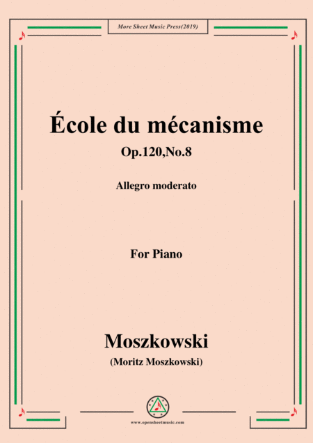 Duvernoy Cole Du Mcanisme Op 120 No 8 For Piano Sheet Music