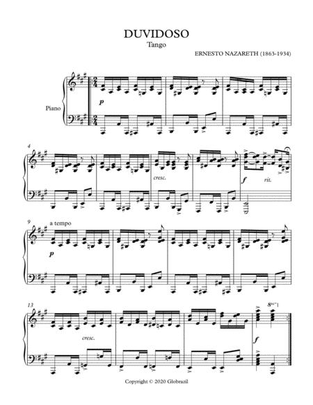 Free Sheet Music Duvidoso