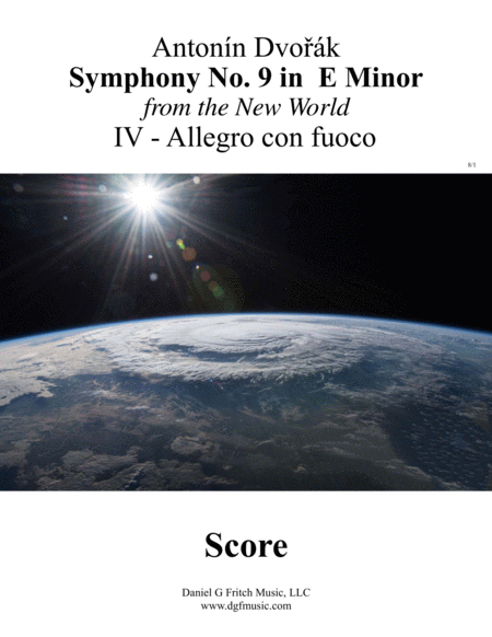 Free Sheet Music Dvorak New World Symphony No 9 Movement Iv With Transposed Instruments And Full Score Allegro Con Fuco