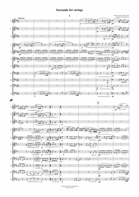 Free Sheet Music Dvorak Serenade For Strings