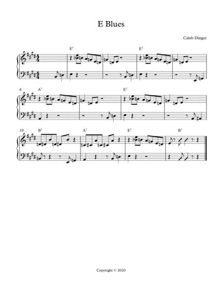 Free Sheet Music E Blues