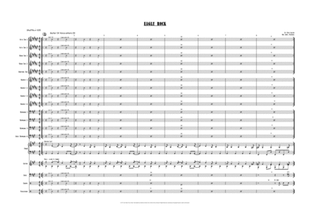 Free Sheet Music Eagle Rock Vocal With Big Band Key Of A