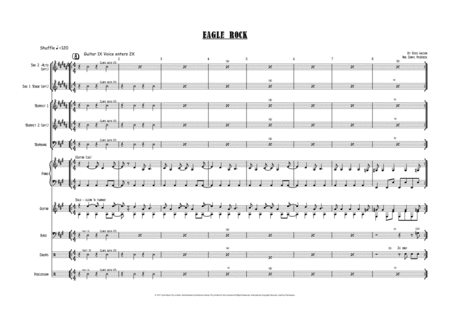 Free Sheet Music Eagle Rock Vocal With Small Band 3 5 Horns Key Of A