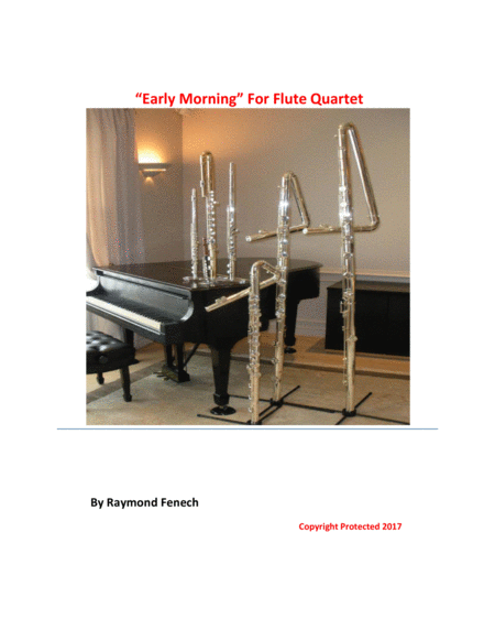 Free Sheet Music Early Morning For Flute Quartet