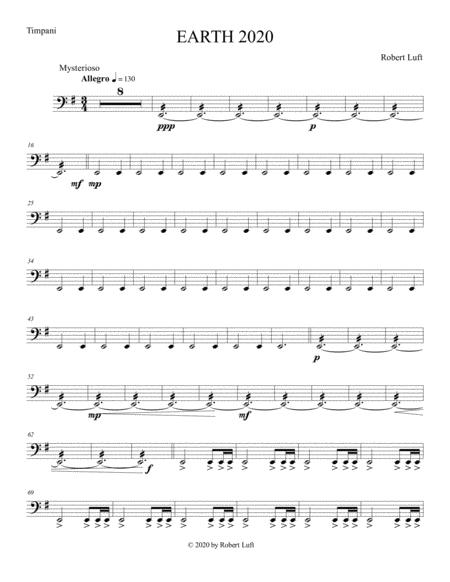 Earth 2020 Timpani Sheet Music