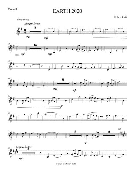 Free Sheet Music Earth 2020 Violin Ii