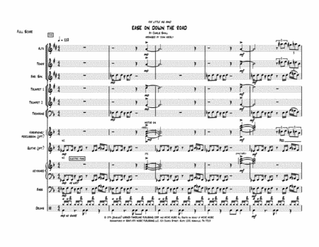 Free Sheet Music Ease On Down The Road Little Big Band Jazz Ensemble