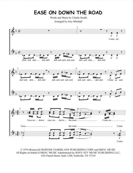 Ease On Down The Road Sheet Music