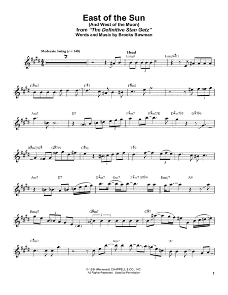 Free Sheet Music East Of The Sun And West Of The Moon