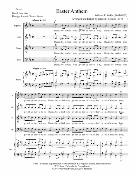 Easter Anthem Sheet Music