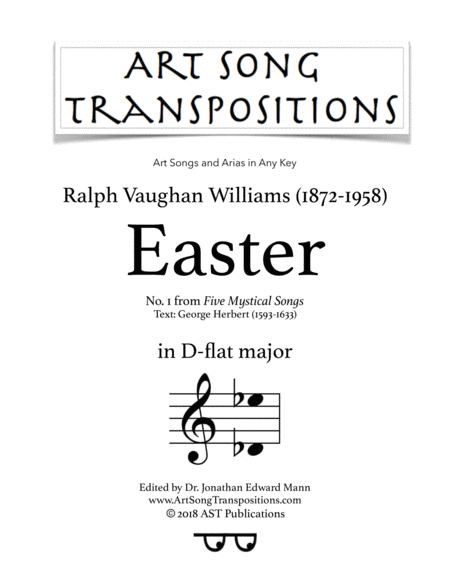 Easter D Flat Major Sheet Music