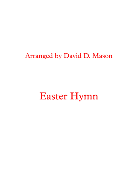 Easter Hymn Sheet Music