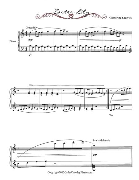 Free Sheet Music Easter Lily