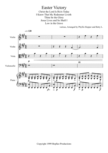 Easter Victory Quintet Sheet Music