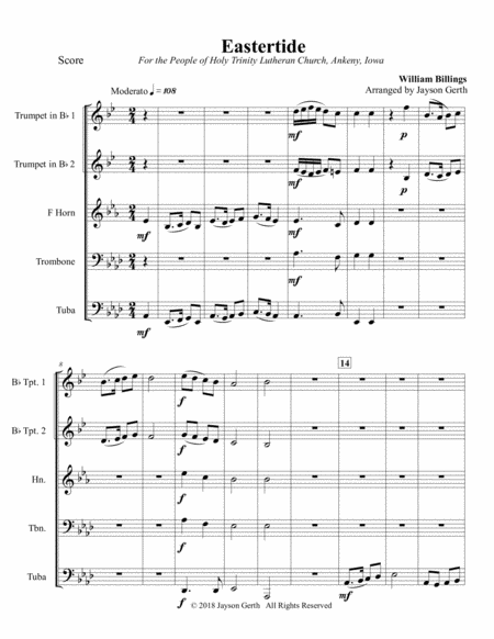 Eastertide Sheet Music