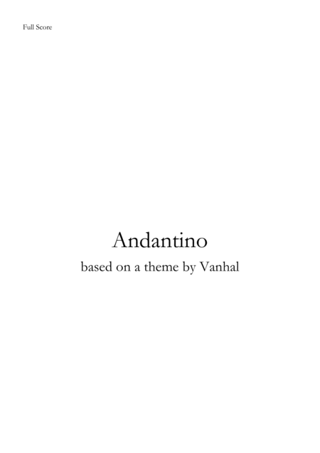 Free Sheet Music Easy Andantino For 2 Violins 2 Violas