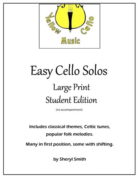 Easy Cello Solos Large Print Student Edition Sheet Music