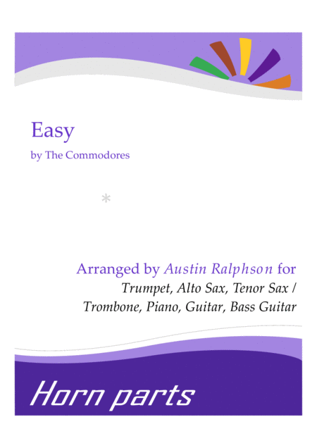 Easy Horn Parts Piano Guitar And Bass Sheet Music