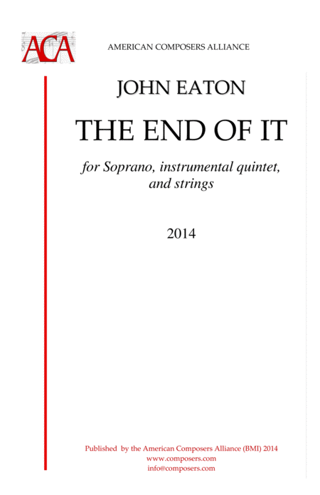 Free Sheet Music Eaton The End Of It