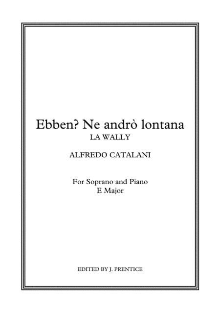 Ebben Ne Andr Lontana La Wally E Major Sheet Music