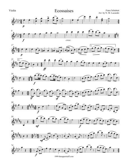 Eccossaises Sheet Music