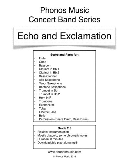 Free Sheet Music Echo And Exclamation