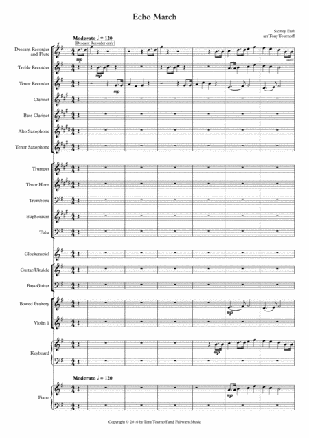 Echo March Mixed Ensemble Sheet Music