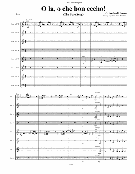 Free Sheet Music Echo Song