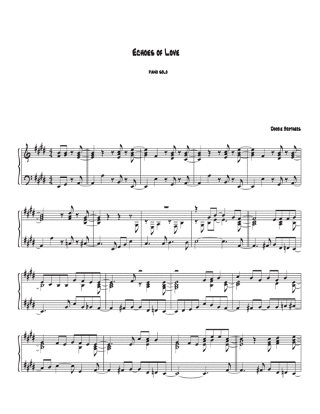 Free Sheet Music Echoes Of Love