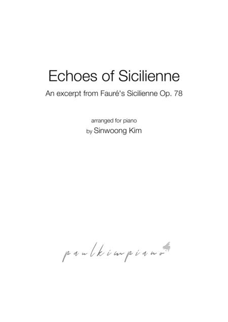 Echoes Of Sicilienne Piano Solo In G Minor Sheet Music