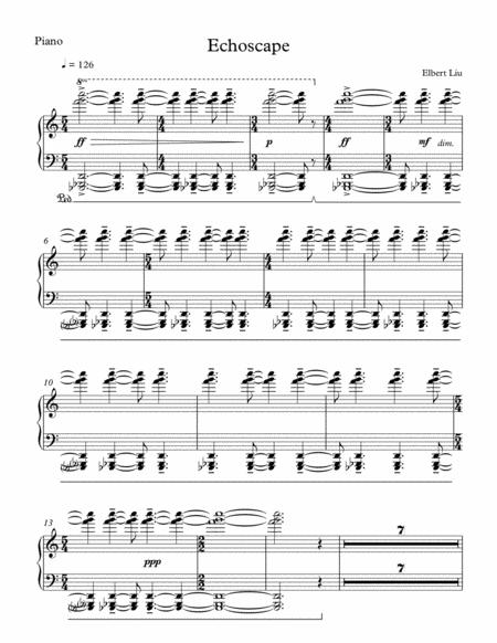 Free Sheet Music Echoscape For Piano And Percussion Instrumental Parts