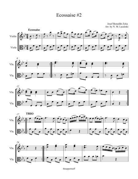 Ecossaise 2 Sheet Music