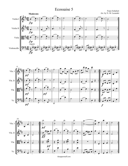 Free Sheet Music Ecossaise 5